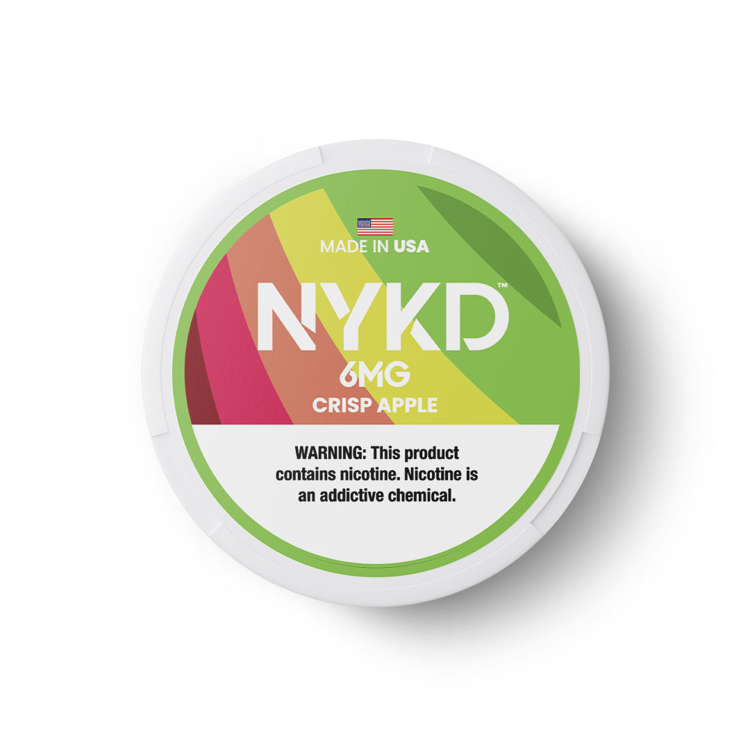 NYKD-CRISP-APPLE-6MG NYKD USA - Premium Nicotine Pouches - Crisp Apple | Single Can - Image 1