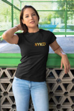 NYKD T Shirt Black and Gold - NYKD Logo - Image 3